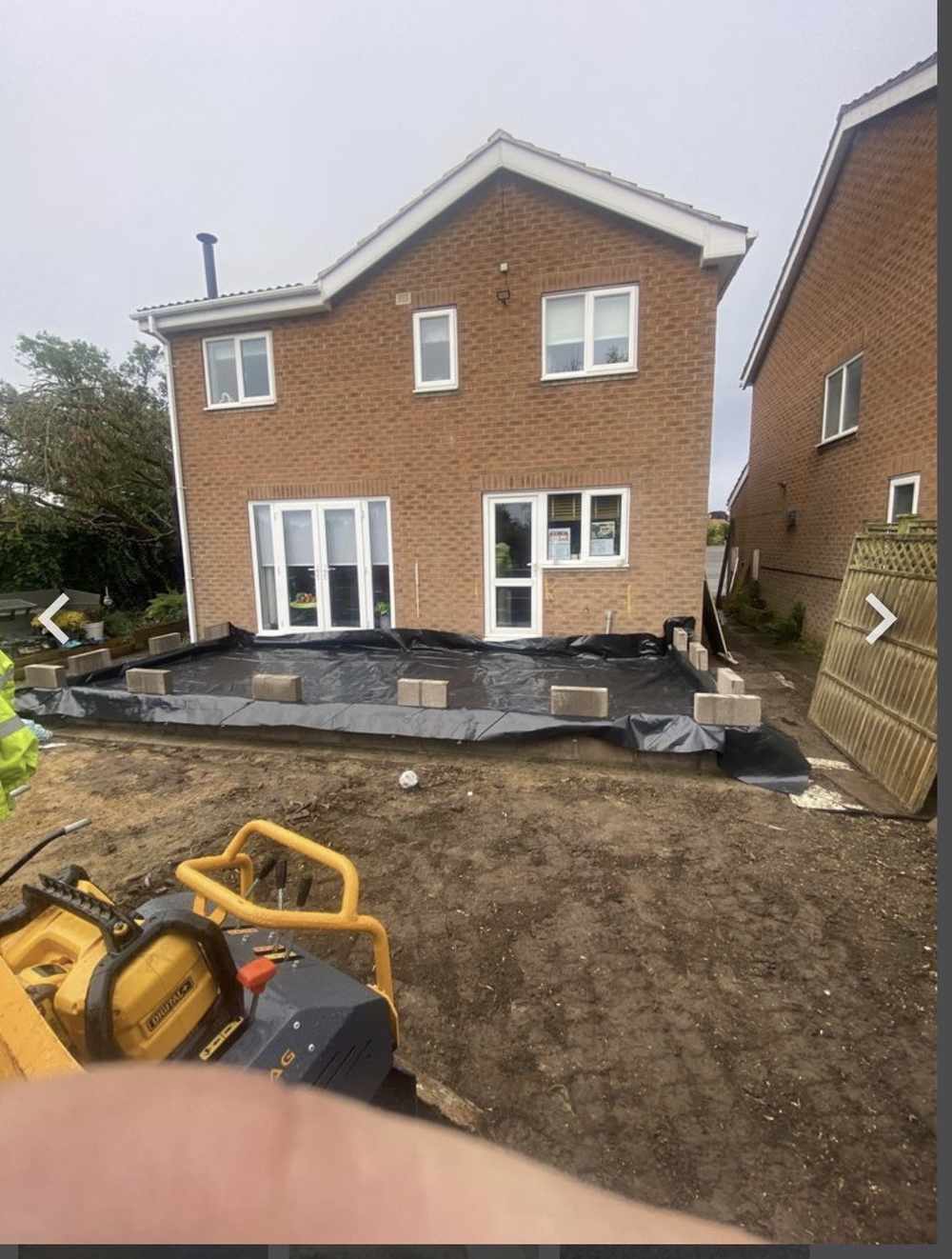 Kitchen and dining room extension groundworks Tollerton York — RW Builders