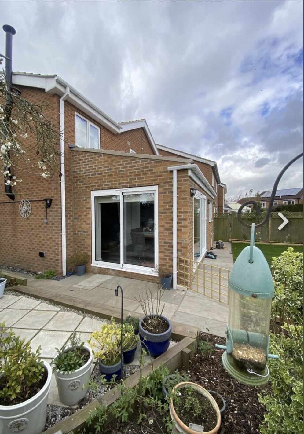 Kitchen dining room extension patio garden view Tollerton York — RW Builders
